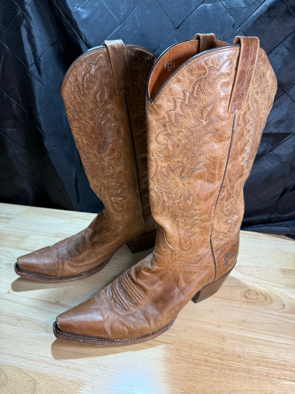 Dan Post 3463 Boots Santa Rosa Snip Toe Western Cowgirl  Leather Brown Size 9M